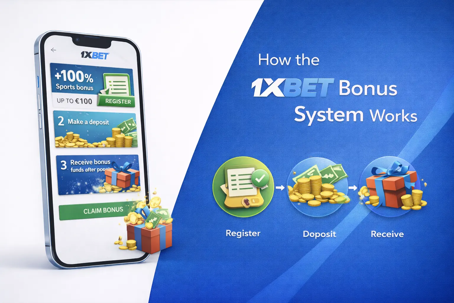How the 1xBet bonus system works for online casino and sports betting