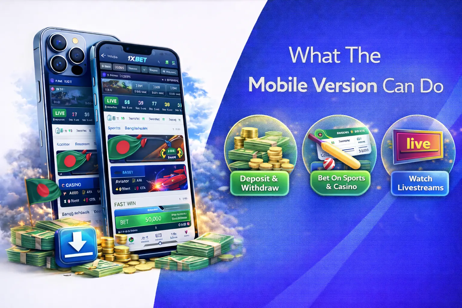 What the 1xBet mobile version can do for online betting and casino