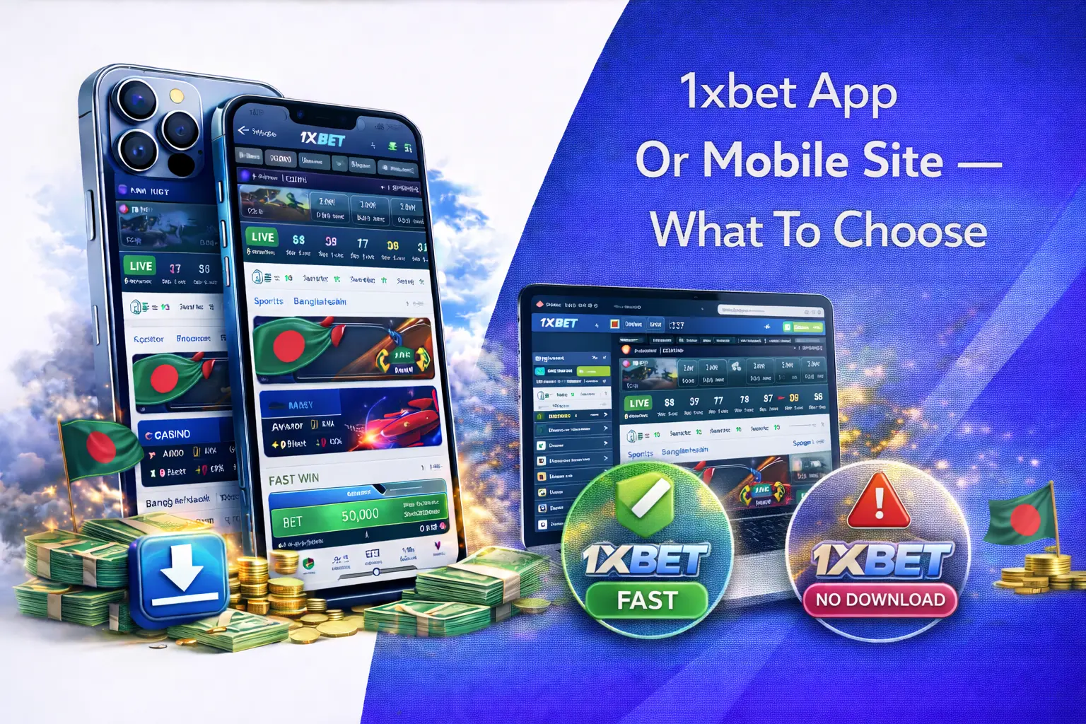 1xBet app or mobile site comparison and what to choose