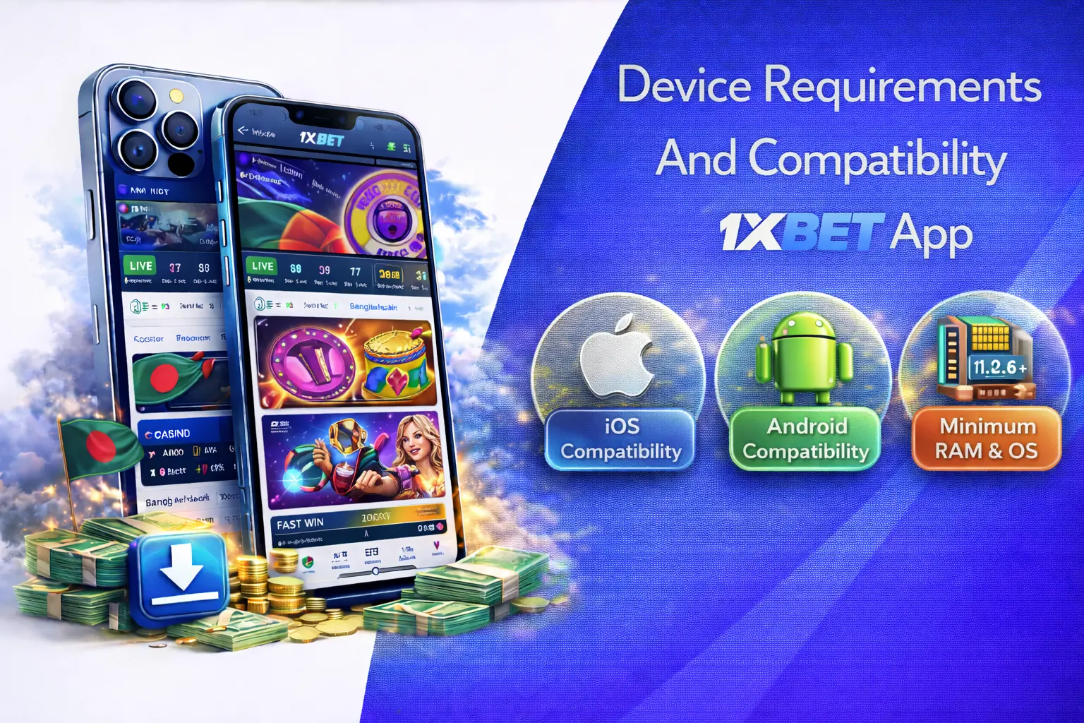 Device requirements and compatibility for the 1xBet app
